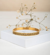 Greek Key Pattern Bangle Bracelet