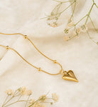 Golden Heart Pendant Necklace