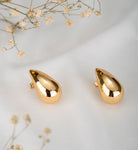 Gold Plated Teardrop Stud Earrings