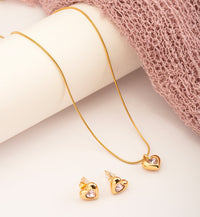 Heart Charm Jewelry Set