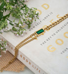 Emerald Elegance Chain Bracelet
