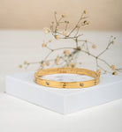 Elegant Crystal Studded Bangle Bracelet