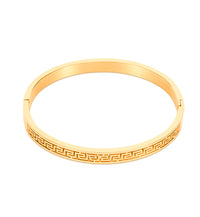 Greek Key Pattern Bangle Bracelet