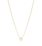 Golden Heart Enamel Pendant Necklace