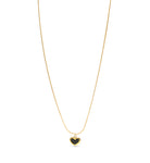 Elegant Black Heart Gold Pendant Necklace