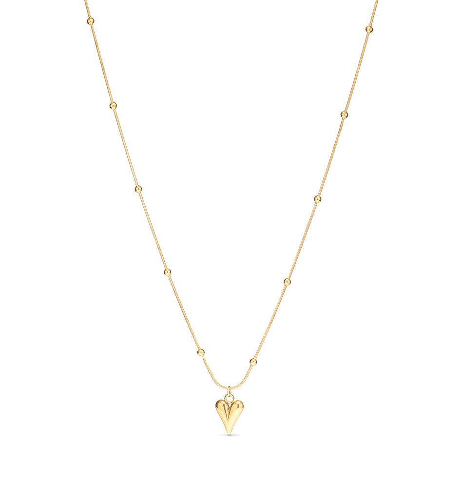 Golden Heart Pendant Necklace