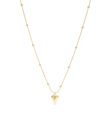Golden Heart Pendant Necklace