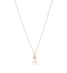 Golden Rose Blossom Pendant Necklace