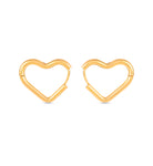 Gold Plated Heart Hoop Earrings