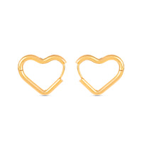 Gold Plated Heart Hoop Earrings