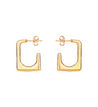 Gold Plated Square Hoop Earrings