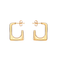Gold Plated Square Hoop Earrings