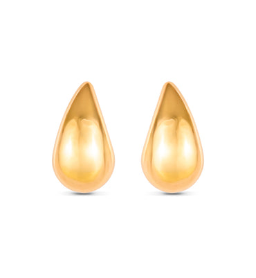 Gold Plated Teardrop Stud Earrings