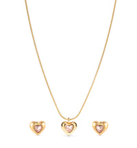 Heart Charm Jewelry Set