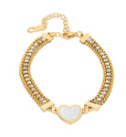 Crystal Heart Charm Bracelet