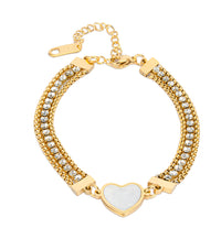 Crystal Heart Charm Bracelet