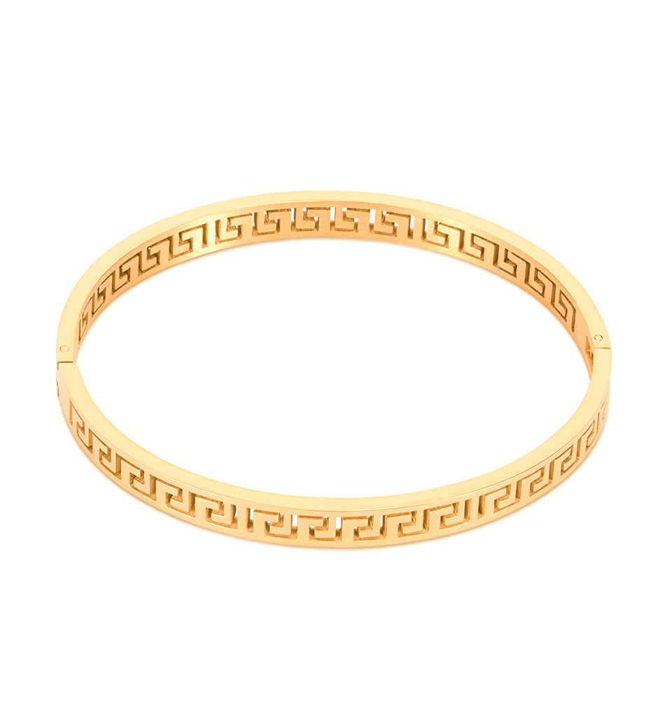 Classic Greek Key Bangle Bracelet